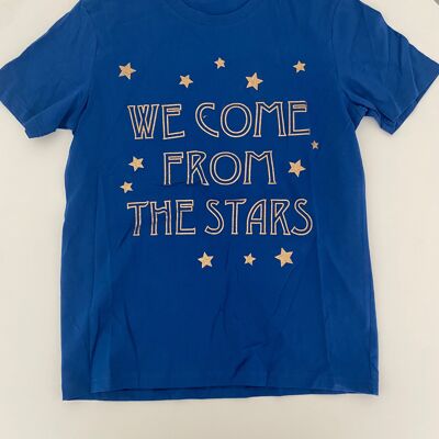 TEE SHIRT BLEU WE COME FROM THE STARS M