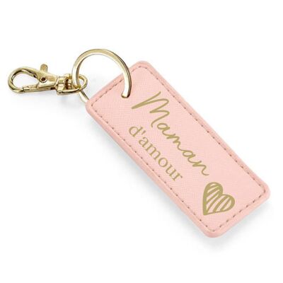 Porte clé "Maman d'amour" rose