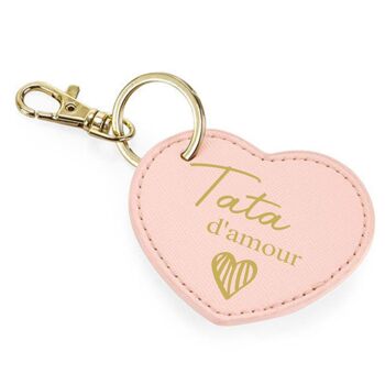 Porte clé " Tata d'amour" rose