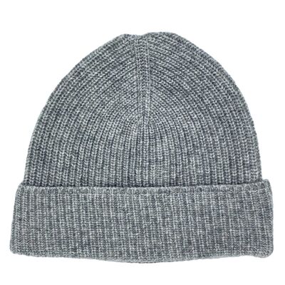 Unisex-Beanie aus Kaschmirmischung – Grau