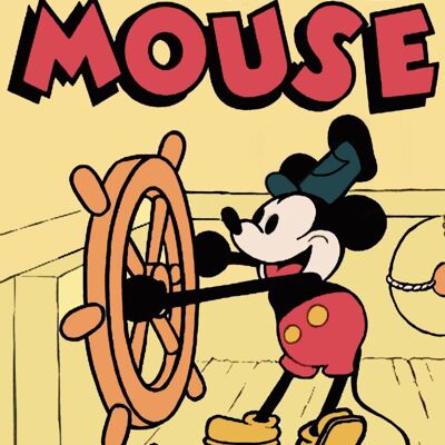 placa metalica mickey mouse