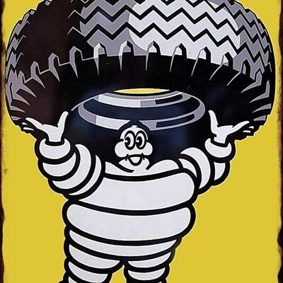 Placa de metal del neumático Michelin bibendum