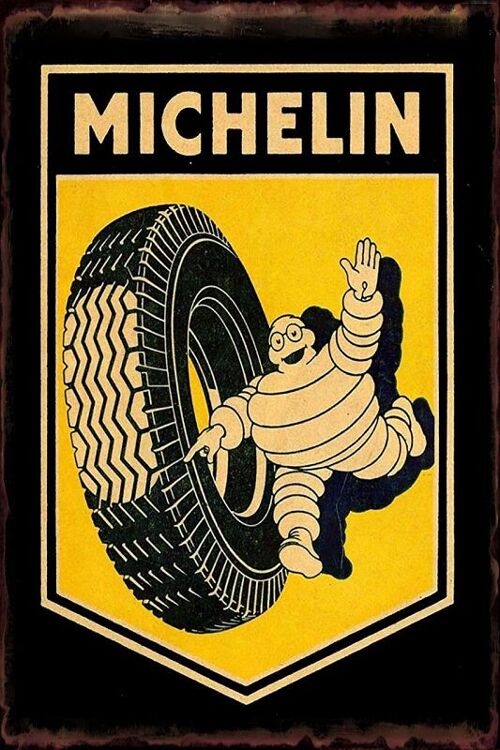 Plaque metal Michelin bibendum services