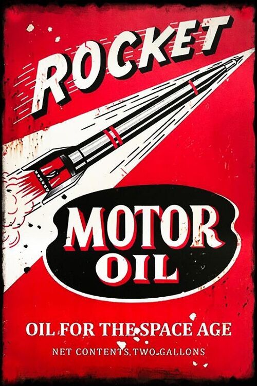 Plaque metal Rocket Motor Oil