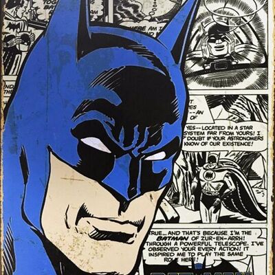 Piastra metallica fumetti di Batman