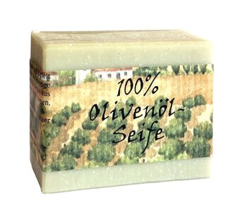 Savon artisanal à l'huile d'olive pure, sans parfums ni colorants