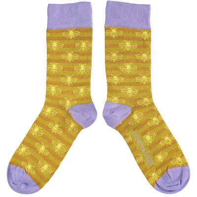 Crew-Socken aus Bio-Baumwolle für Damen – BEE – Ingwer