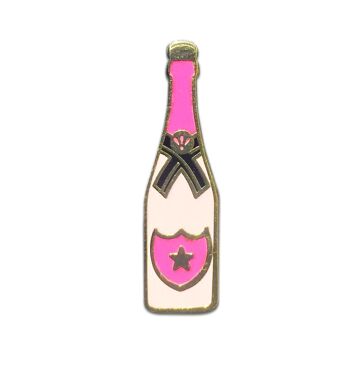 Carte Champagner avec Ansteck-Pin | Carte postale | Sylvestre | Neujahr | Fête | Feiern 4