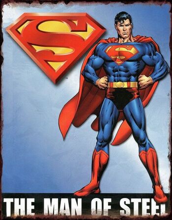 Plaque metal Superman - The Man of Steel 1