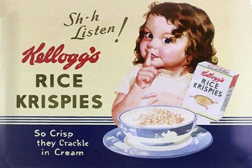 Plaque metal KELLOGG'S Rice Krispies