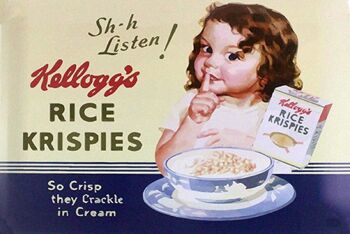 Plaque metal KELLOGG'S Rice Krispies 1
