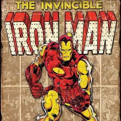 Plaque metal The Invincible IRON MAN