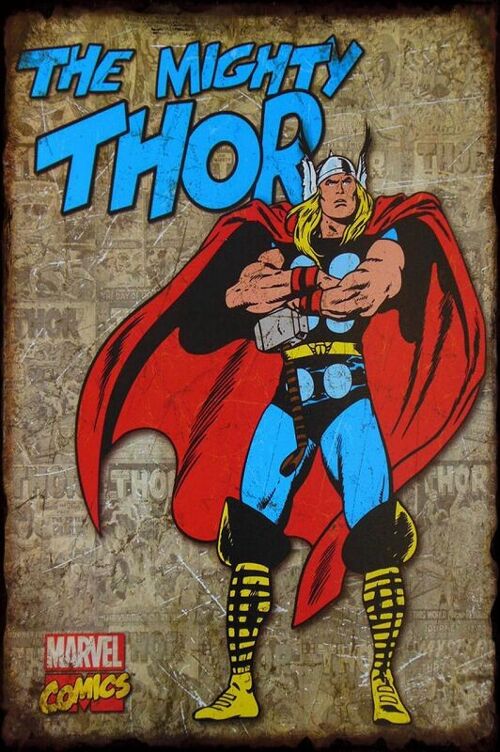 Plaque metal The Mighty THOR