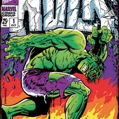 Metal plate Hulk Comics