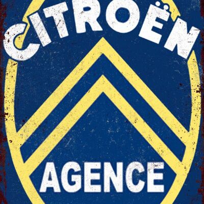 Placa de metal de la agencia Citroen