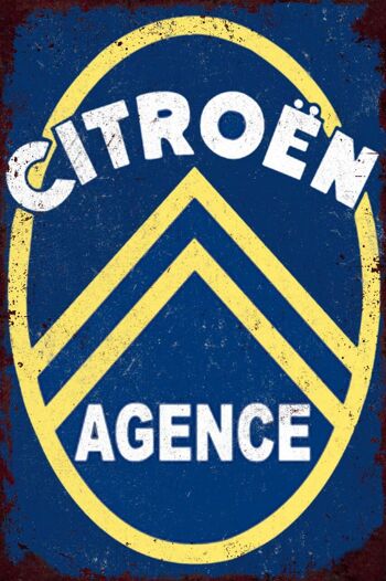 Plaque metal Citroen Agence 2