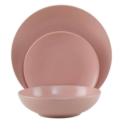 12pc Pink Dinner Set