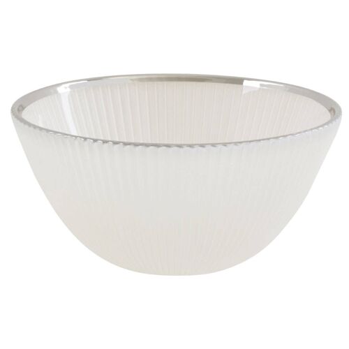 14.5cm White Glass Bowl