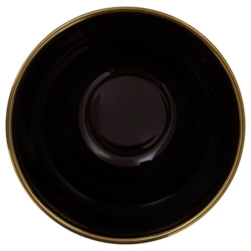 15cm Black Glass Bowl