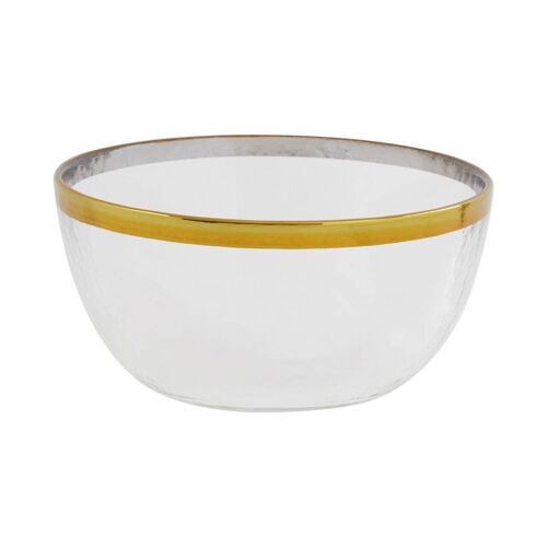 15cm Glass Bowl with Gold Rim