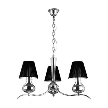 3 Arm Black Shades Pendant Light 2