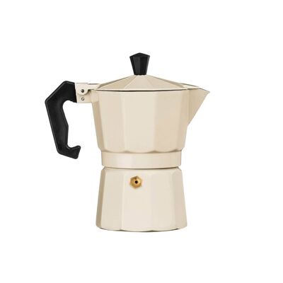 3 Cup Cream Aluminium Espresso Maker