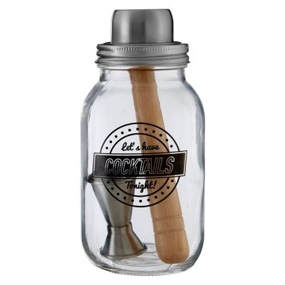 3 Piece Lets Have Cocktails Cocktail Jar