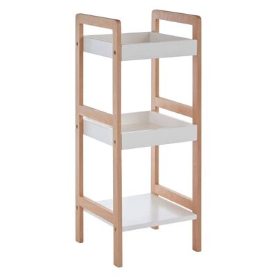 3 Tier Birch Wood Bathroom Shelf