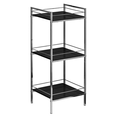 3 Tier Black High Gloss Shelf Unit