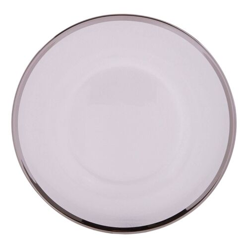33cm Plain Charger Plate with Silver Rim