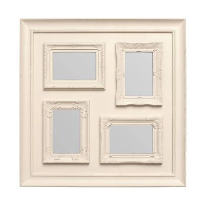 4 Photo Cream Plastic Multi Photo Frame