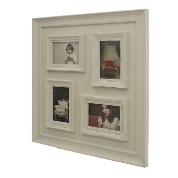 4 Photo Cream Plastic Multi Photo Frame 9