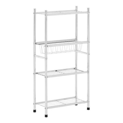 4 Tier Shelf Unit with Basket