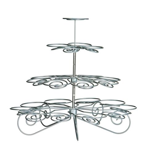 4 Tier Silver Wire 23 Cups Cupcake Stand