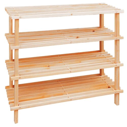 4 Tier Wooden Shoe Rack