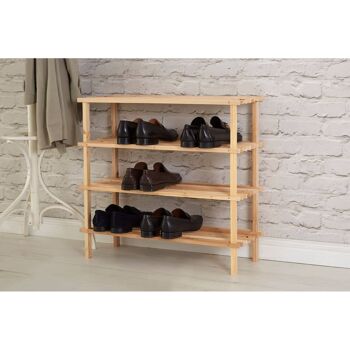 4 Tier Wooden Shoe Rack 3