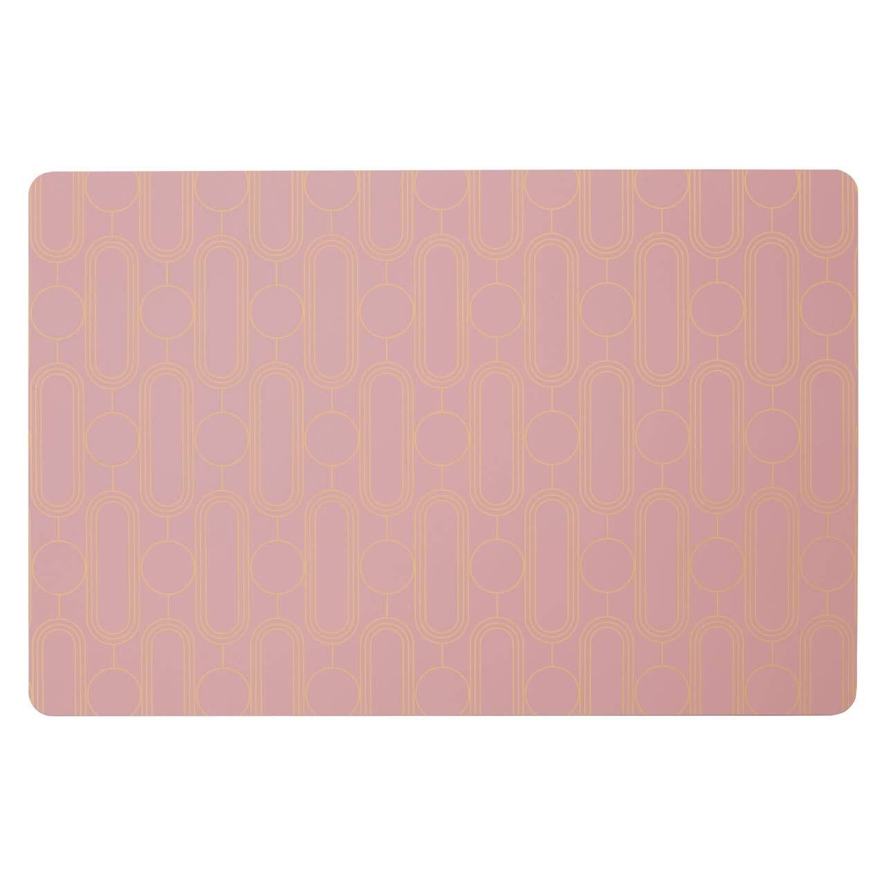 4 Stück Frosted Deco Pink Tischsets