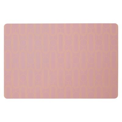 4pc Frosted Deco Pink Placemats