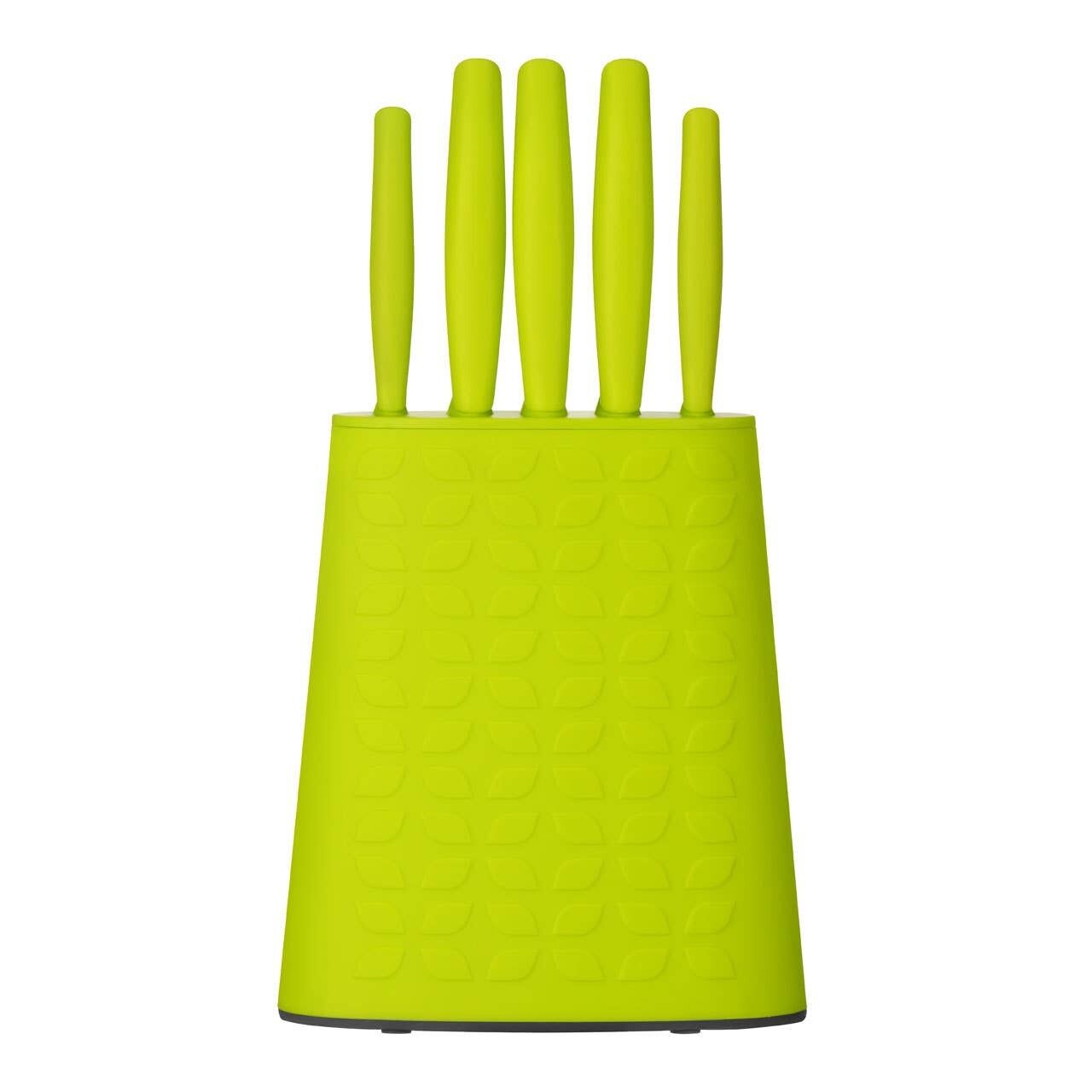 Buy wholesale 5pc Lime Green Knife Block Set