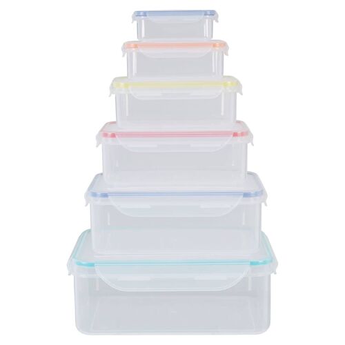 6pc Rectangular Food Containers