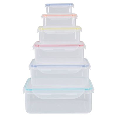 6pc Rectangular Food Containers