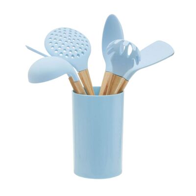 7pc Pastel Blue Utensil Set