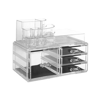 8 Compartment PS Cosmetics Organiser with 4 Drawers 1