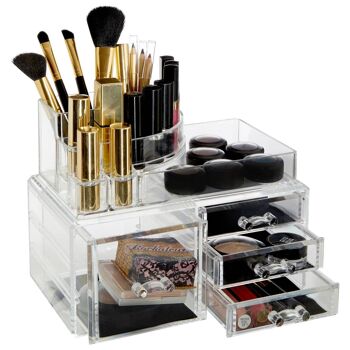 8 Compartment PS Cosmetics Organiser with 4 Drawers 4