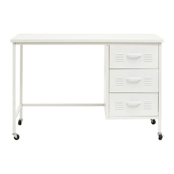 Academy Three Drawer White Desk 7