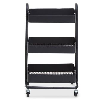 Acero Three Tier Black Trolley 1