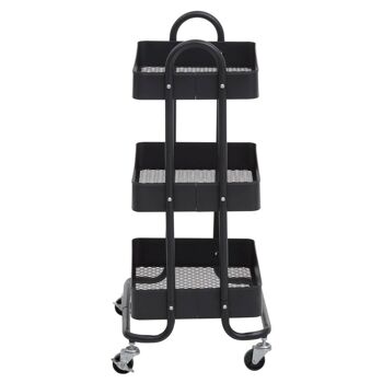 Acero Three Tier Black Trolley 4