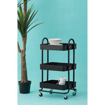 Acero Three Tier Black Trolley 10