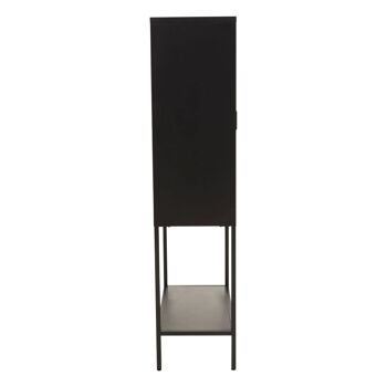 Acier Two Door Black Cabinet  with Shelf 5