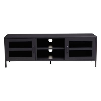 Acier Two Door Black Media Unit